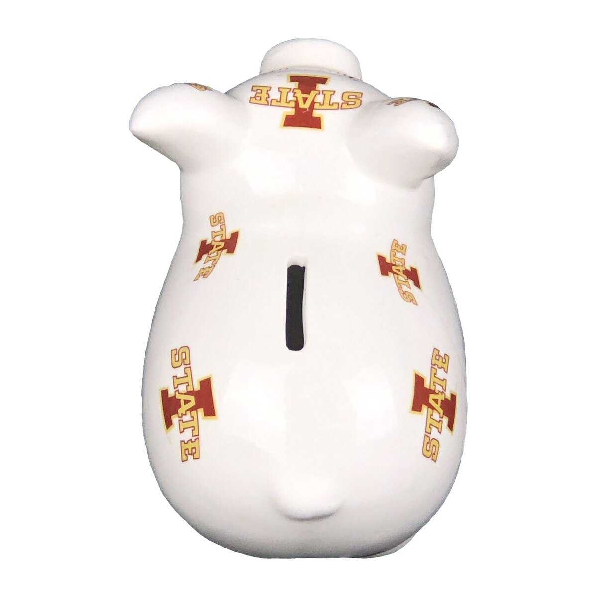 White I-State Piggy Bank (4.5"x6.5")
